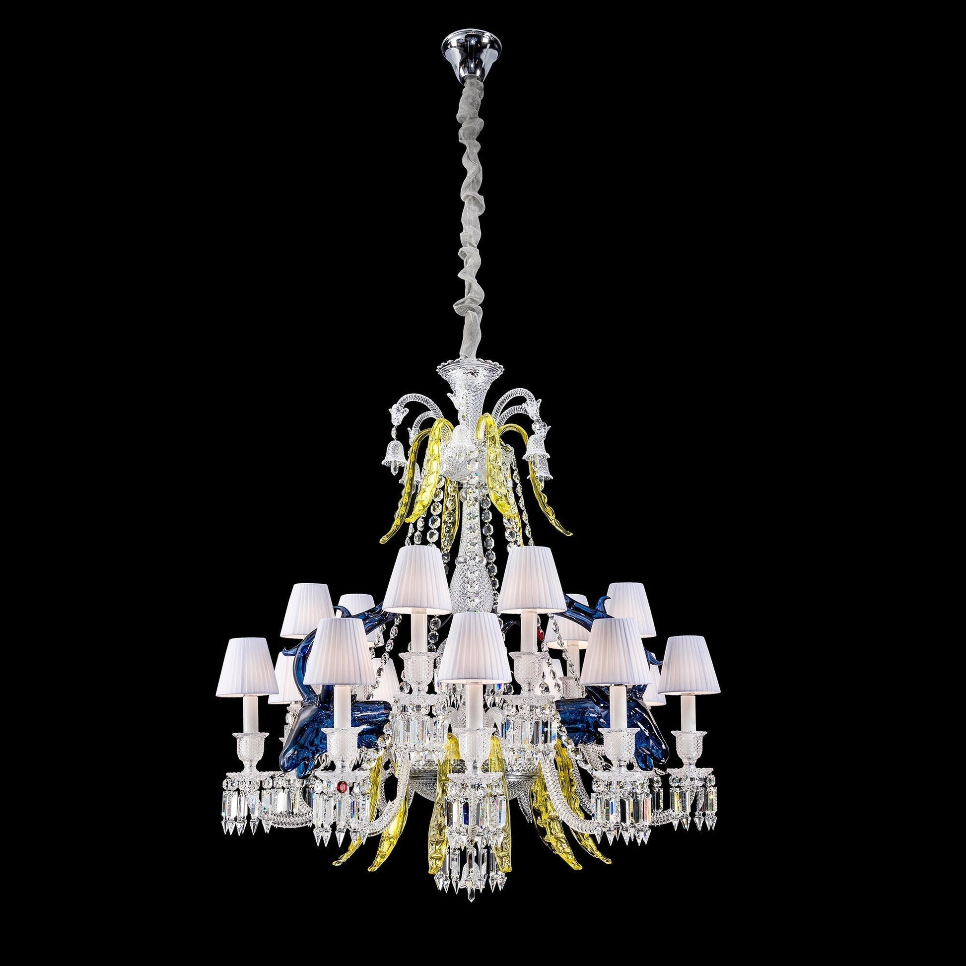 Maria Classic Colorful Candle Branch Blue Deer Crystal Chandelier for Living Room/Dining Room - Richardrider