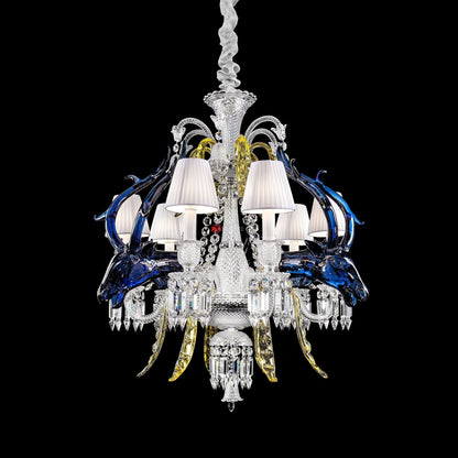 Maria Classic Colorful Candle Branch Blue Deer Crystal Chandelier for Living Room/Dining Room - Richardrider