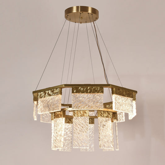Aimee 2-Tier Round Down-Light Chandelier - Richardrider