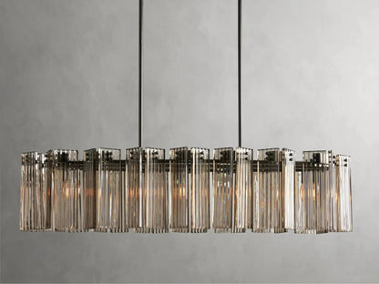 Delsie Oval Art Glass Chandelier 51''63''72''L