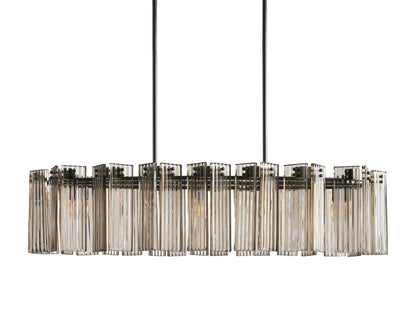 Delsie Oval Art Glass Chandelier 51''63''72''L