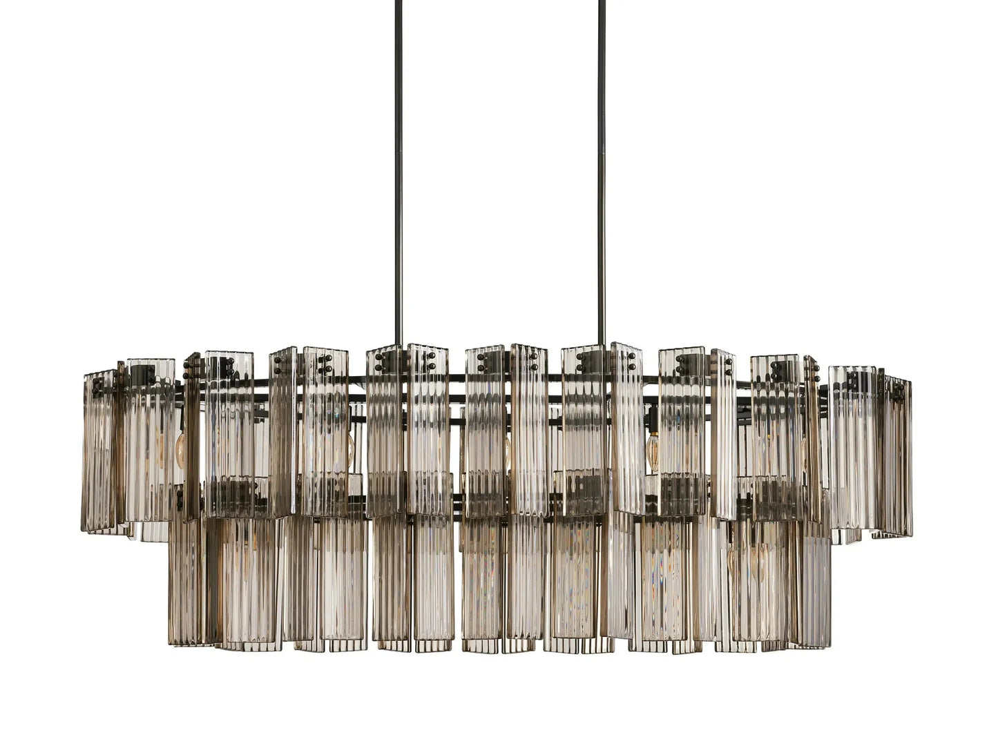 Delsie Oval Art Glass Chandelier 51''63''72''L