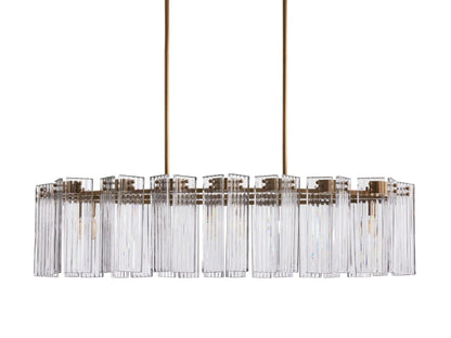 Delsie Oval Art Glass Chandelier 51''63''72''L