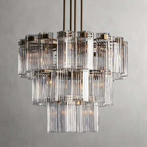 Delsie Round Art Glass Chandelier 38" 48" 60"D