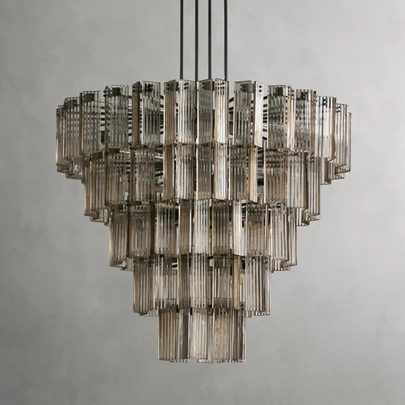 Delsie Round Art Glass Chandelier 38" 48" 60"D