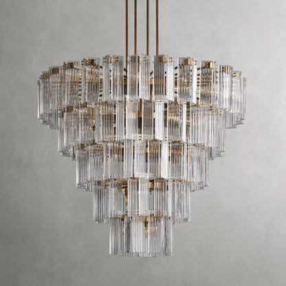 Delsie Round Art Glass Chandelier 38" 48" 60"D