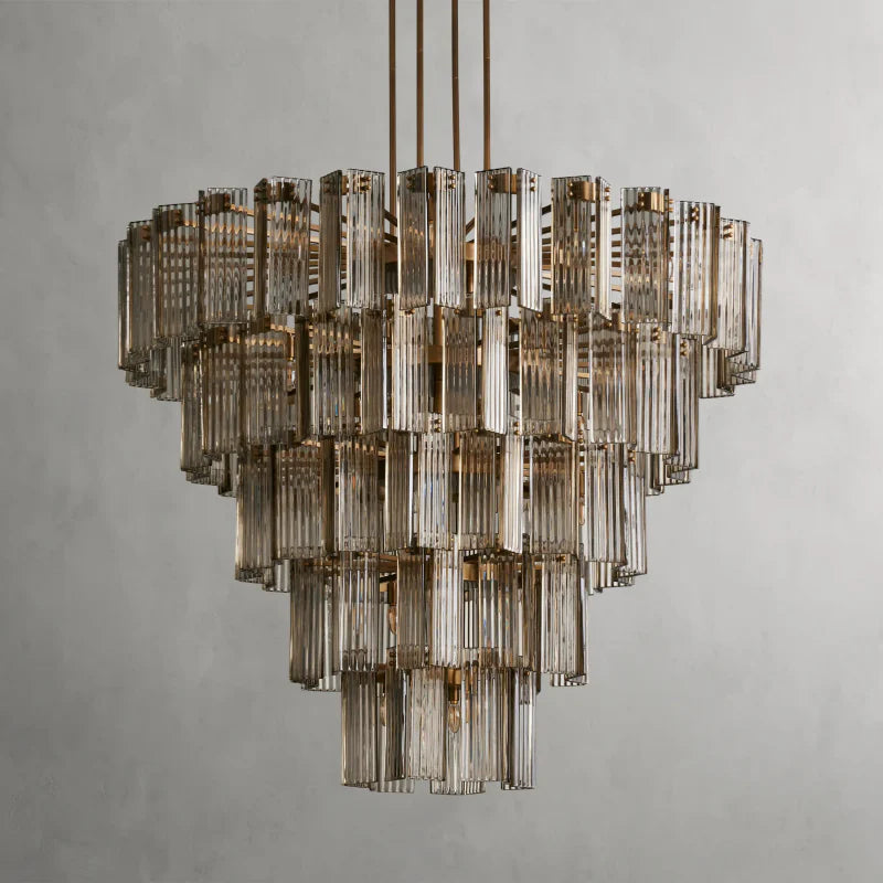 Delsie Round Art Glass Chandelier 38" 48" 60"D