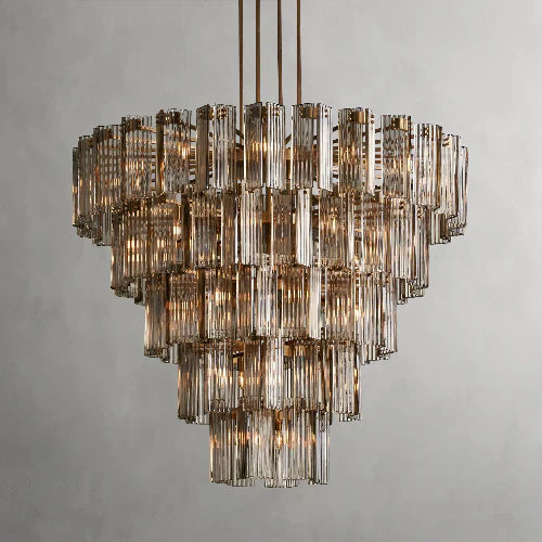 Delsie Round Art Glass Chandelier 38" 48" 60"D