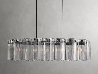 Delsie Oval Art Glass Chandelier 51''63''72''L