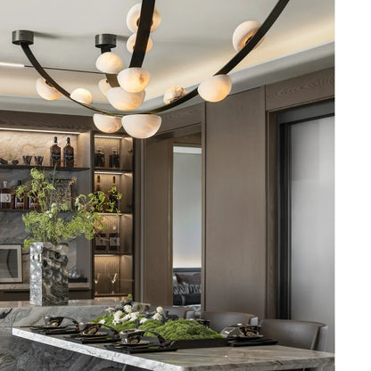 Alex Modern Dew Drops Alabaster Chandelier - Richardrider