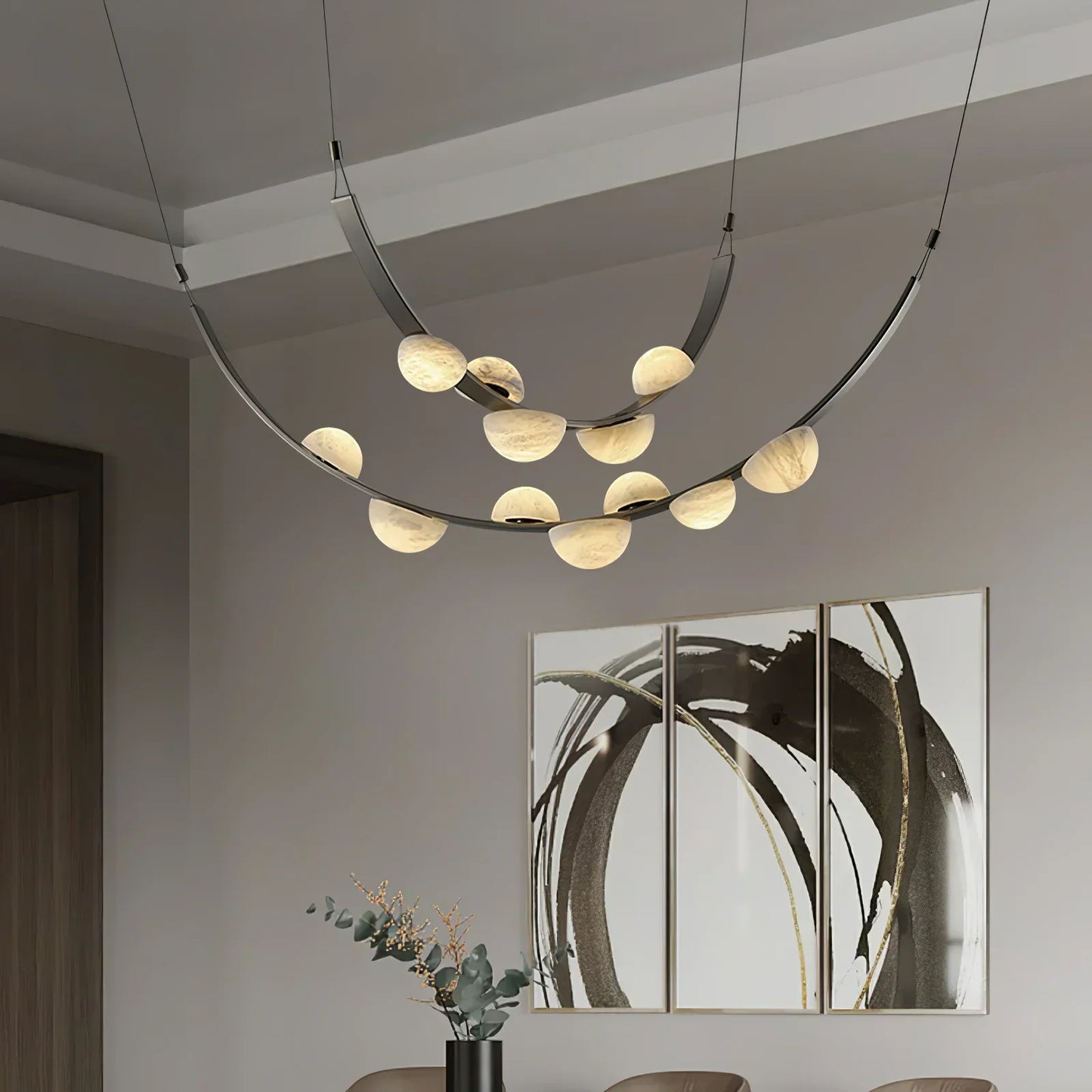 Alex Modern Dew Drops Alabaster Chandelier - Richardrider