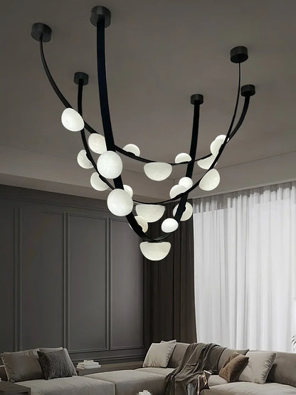 Alex Modern Dew Drops Alabaster Chandelier - Richardrider