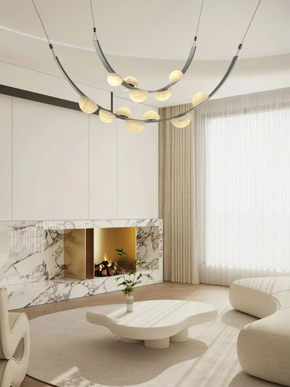 Alex Modern Dew Drops Alabaster Chandelier - Richardrider