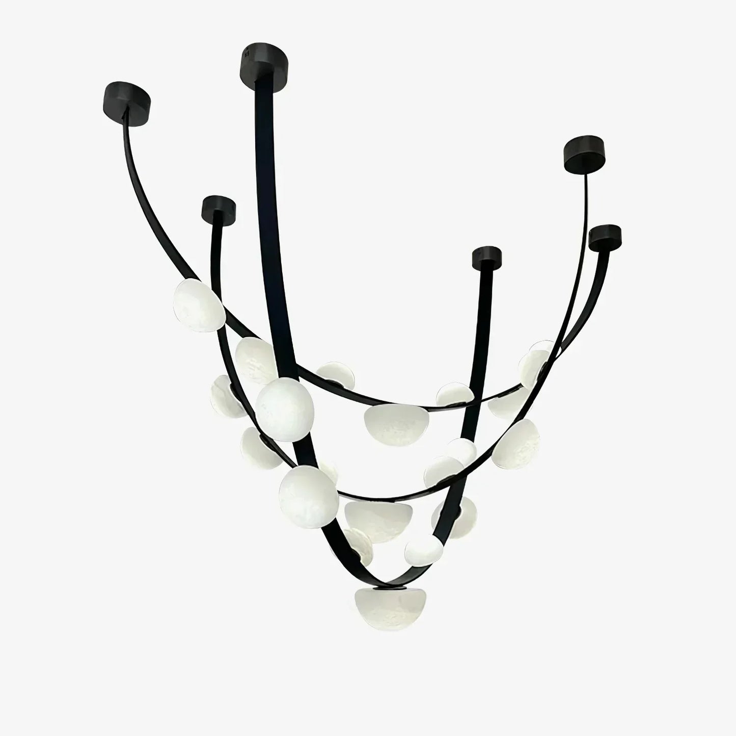 Alex Modern Dew Drops Alabaster Chandelier - Richardrider