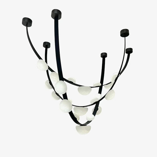 Alex Modern Dew Drops Alabaster Chandelier - Richardrider