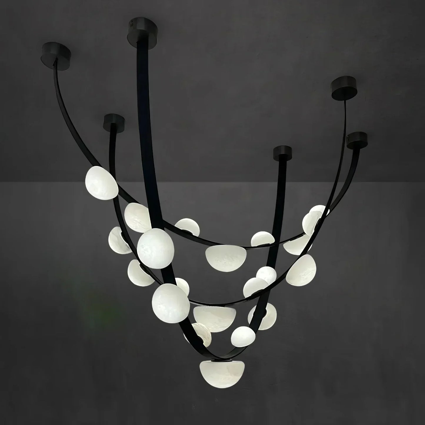 Alex Modern Dew Drops Alabaster Chandelier - Richardrider