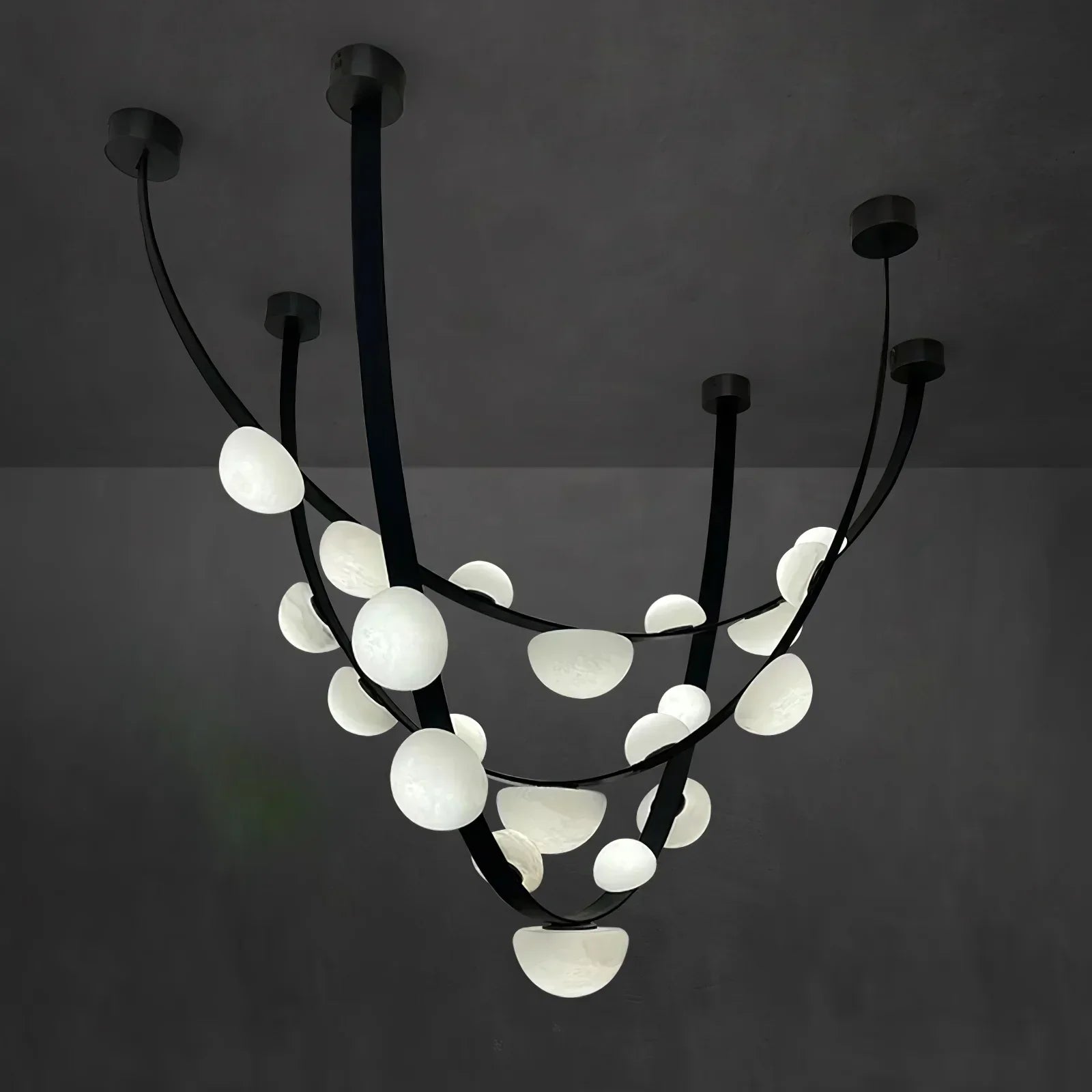 Alex Modern Dew Drops Alabaster Chandelier - Richardrider