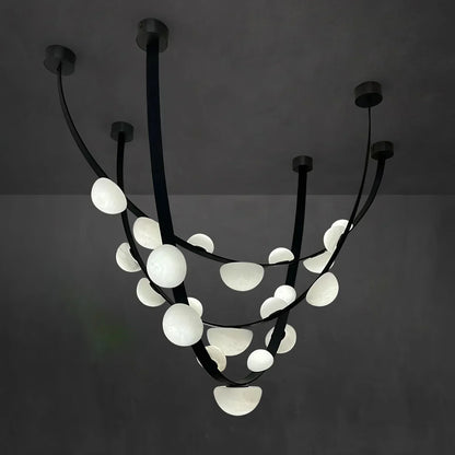 Alex Modern Dew Drops Alabaster Chandelier - Richardrider