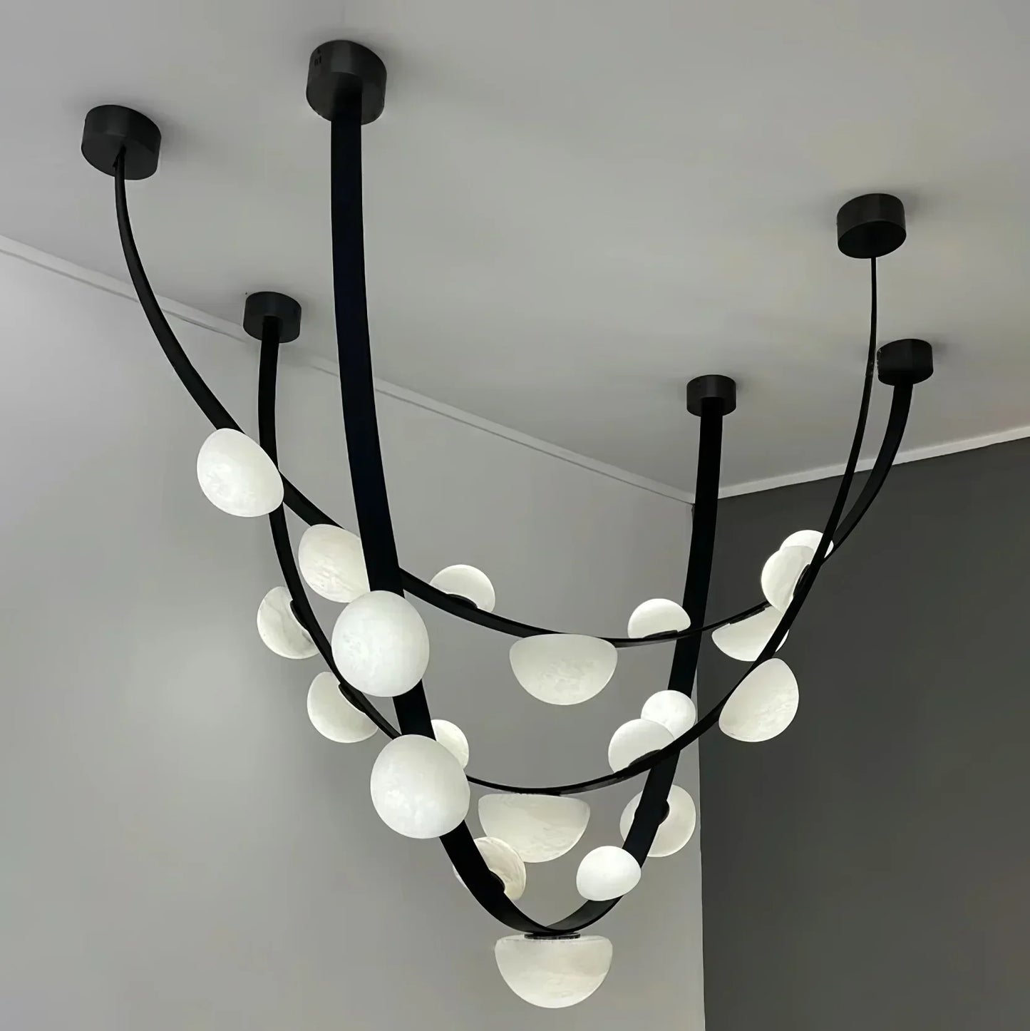 Alex Modern Dew Drops Alabaster Chandelier - Richardrider