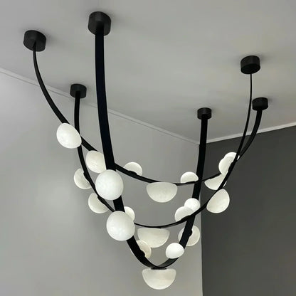 Alex Modern Dew Drops Alabaster Chandelier - Richardrider