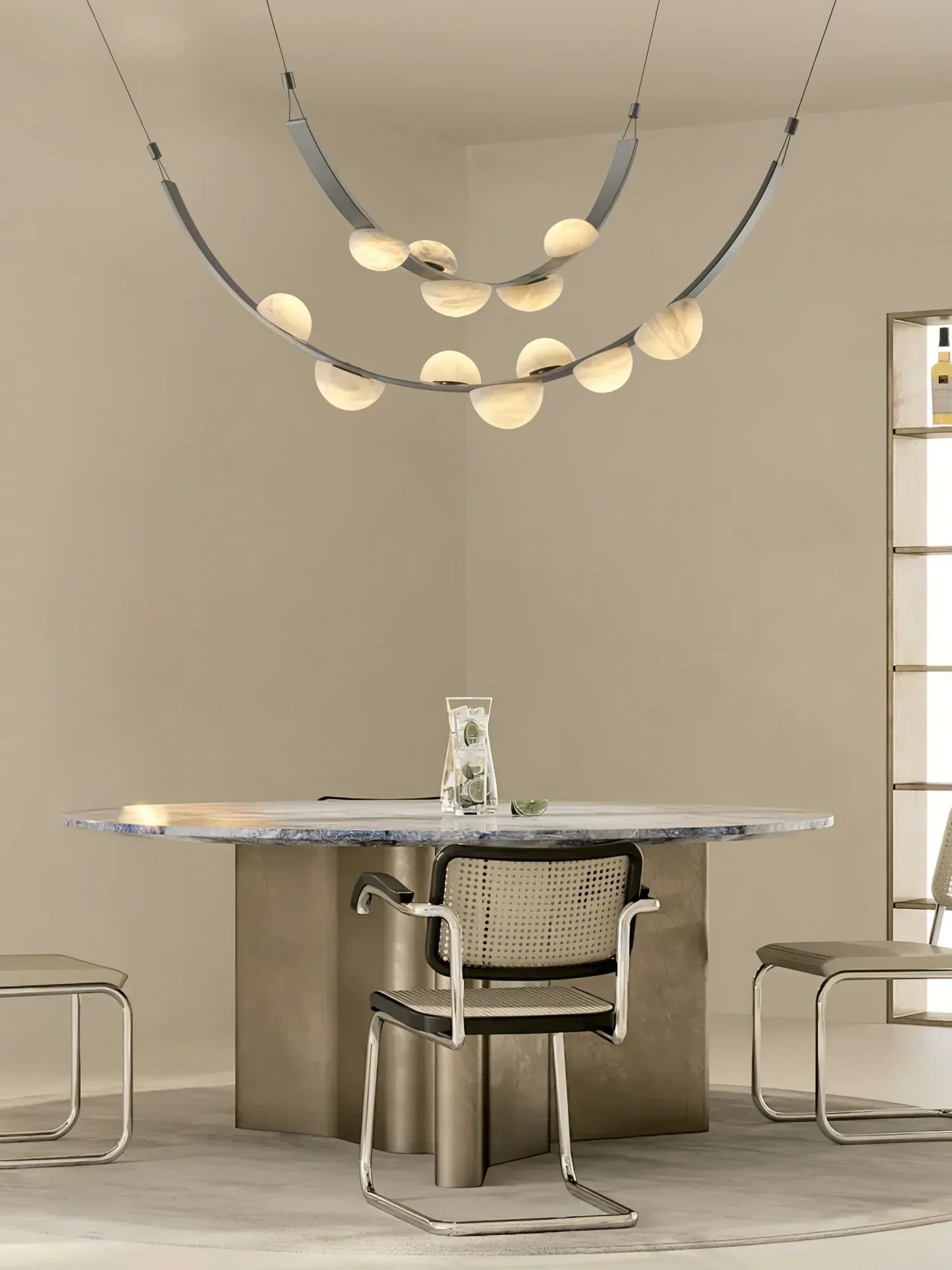 Alex Modern Dew Drops Alabaster Chandelier - Richardrider