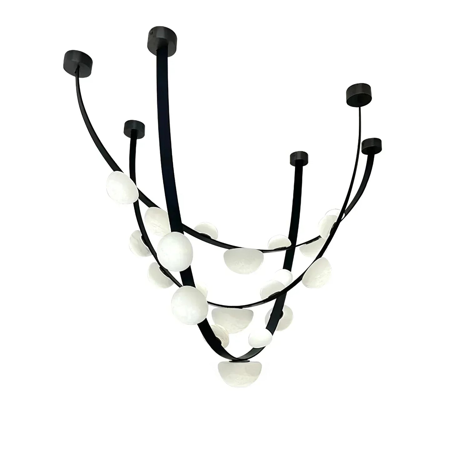 Alex Modern Dew Drops Alabaster Chandelier - Richardrider