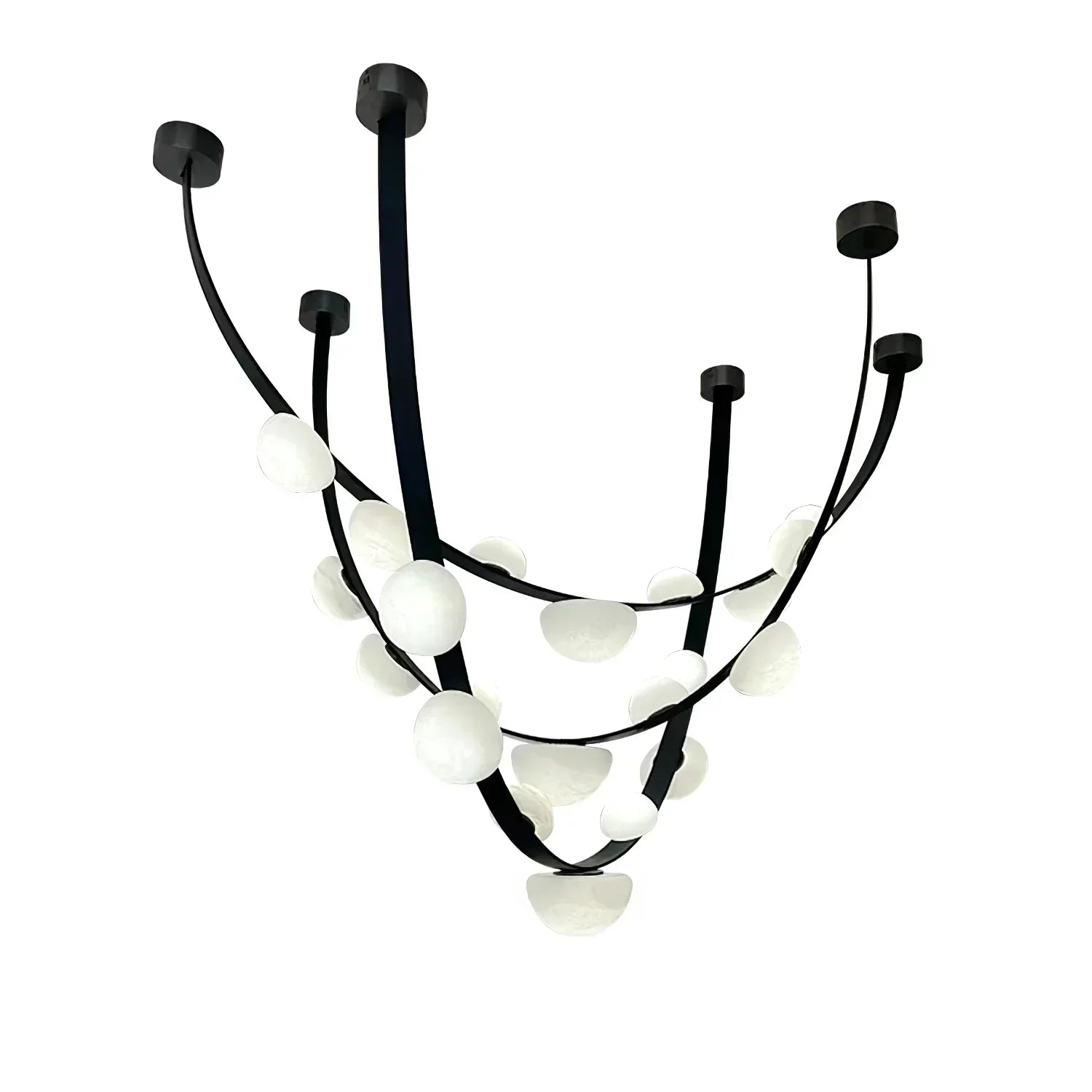 Alex Modern Dew Drops Alabaster Chandelier - Richardrider