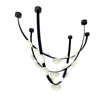 Alex Modern Dew Drops Alabaster Chandelier - Richardrider