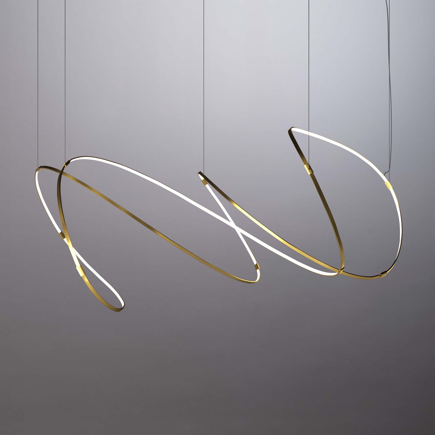 Galouvaro LED Chandelier Aluminum & Silicon & Steel 47.2"W x 47.2"D