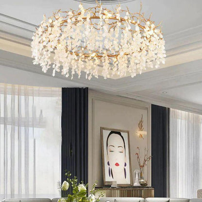 Ardent Branch Crystal Round Circle Chandelier - Richardrider