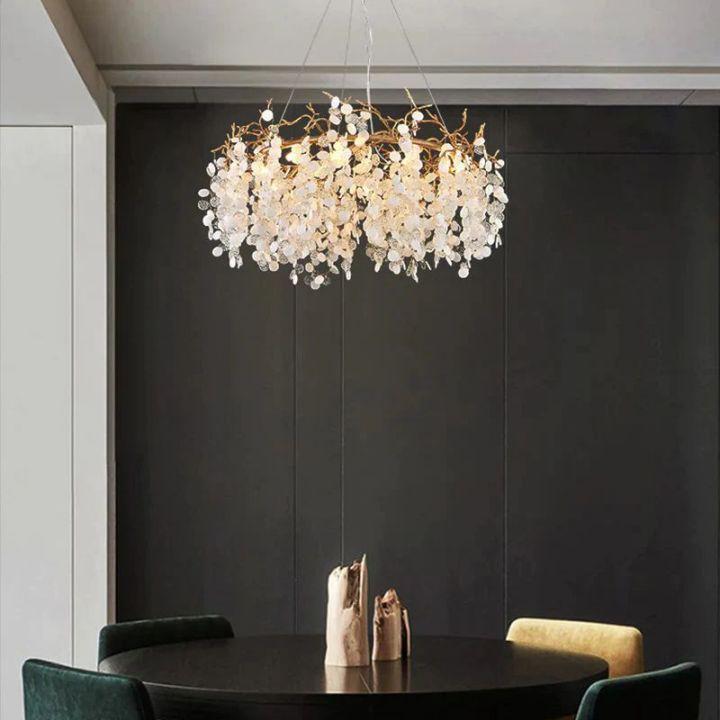 Ardent Branch Crystal Round Circle Chandelier - Richardrider