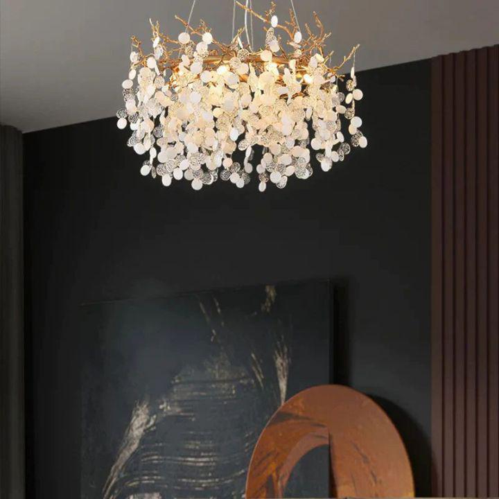 Ardent Branch Crystal Round Circle Chandelier - Richardrider