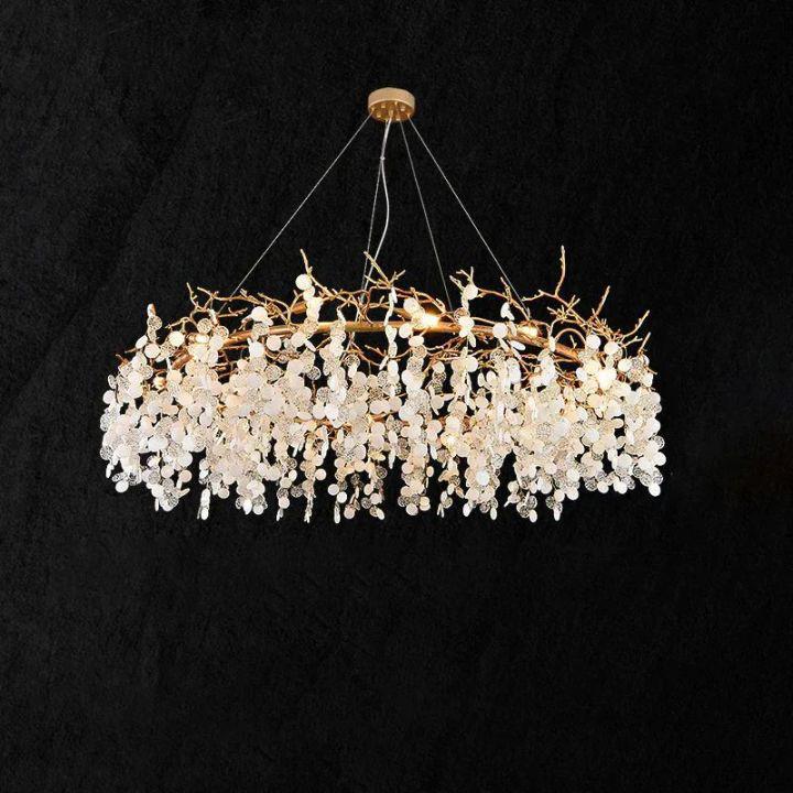 Ardent Branch Crystal Round Circle Chandelier - Richardrider