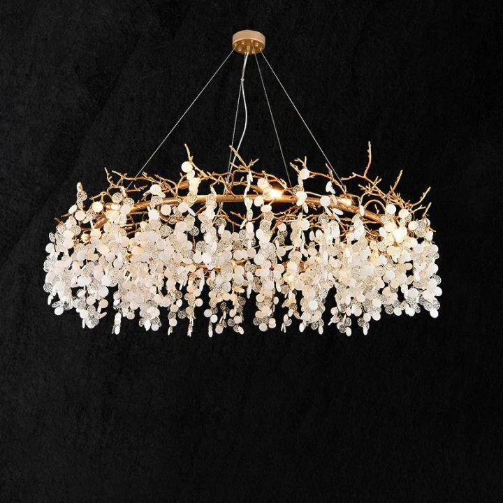 Ardent Branch Crystal Round Circle Chandelier - Richardrider