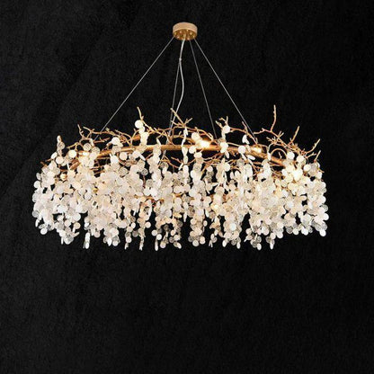 Ardent Branch Crystal Round Circle Chandelier - Richardrider