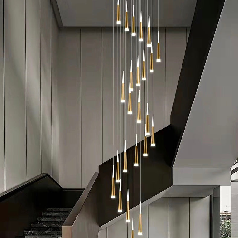 Spiral Staircase Chandelier Modern Style Ceiling Lamp Living Room Lighting Fixture