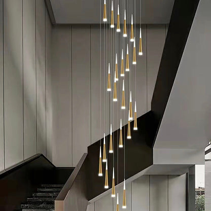 Spiral Staircase Chandelier Modern Style Ceiling Lamp Living Room Lighting Fixture