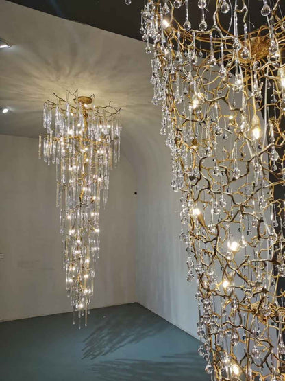 Elvira: Extra Large Chandeliers For High Ceilings - Large Modern Chandeliers For High Ceilings - Long Drop Chandelier