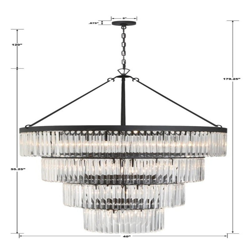 Elemory Glass 22 Light Round Chandelier - Richardrider