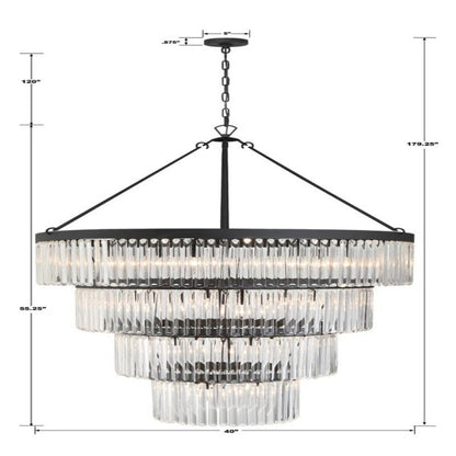 Elemory Glass 22 Light Round Chandelier - Richardrider