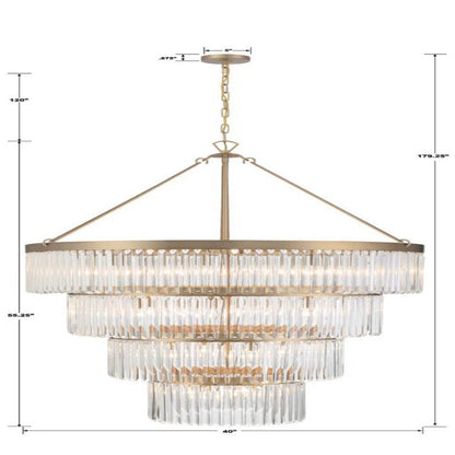 Elemory Glass 22 Light Round Chandelier - Richardrider