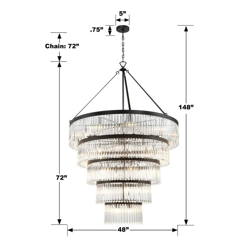 Elemory Glass 30 Light Round Chandelier - Richardrider