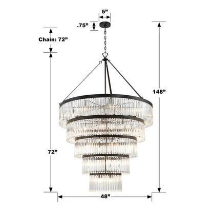 Elemory Glass 30 Light Round Chandelier - Richardrider