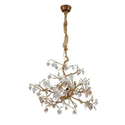 Flaviar Crystal Flower Branch Chandelier