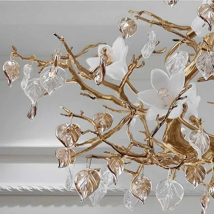 Flaviar Crystal Flower Branch Chandelier