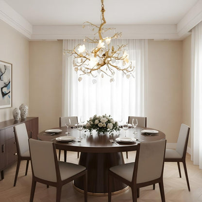 Flaviar Crystal Flower Branch Chandelier