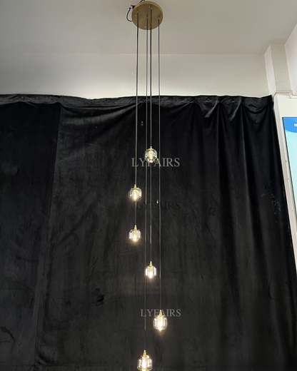 Post-modern Extra-long Pendant Light Fixtures for Staircase/High-ceiling Space/Foyer