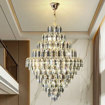 Extra Large Foyer Decorative Crystal Lighting Fixture Living Room Crystal Chandelier For Entryway Staircase - Richardrider