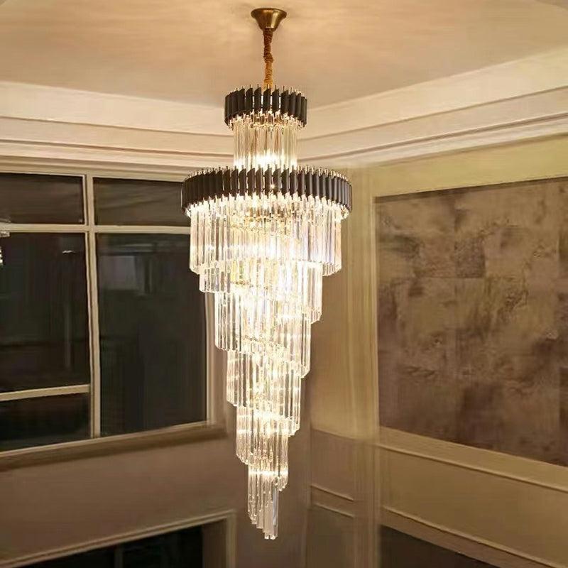 Spiral Crystal Chandelier For Foyer/ Staircase - Richardrider