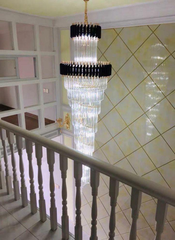 Spiral Crystal Chandelier For Foyer/ Staircase - Richardrider